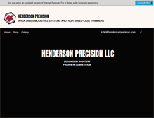 Tablet Screenshot of hendersonprecision.com